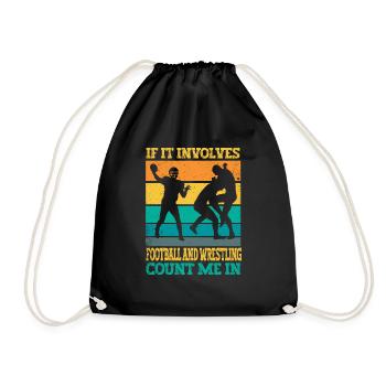 Drôle De Football Et De Lutte Lutteur - Sac de sport léger - noir - Devant