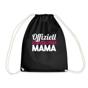 Mama Mutter Funniest Mom - Drawstring Bag - black - Front