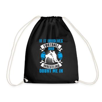 Drôle De Football Et De Lutte Lutteur - Sac de sport léger - noir - Devant