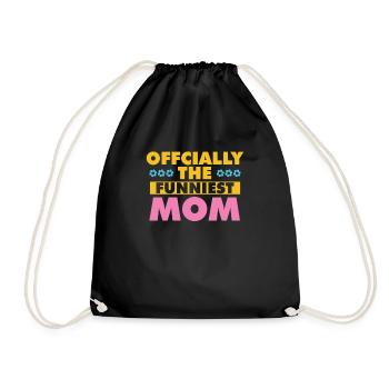 Mama Mutter Funniest Mom - Drawstring Bag - black - Front
