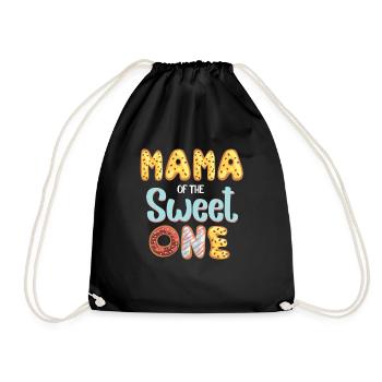 Maman du premier beignet d’anniversaire de la douce - Sac de sport léger - noir - Devant