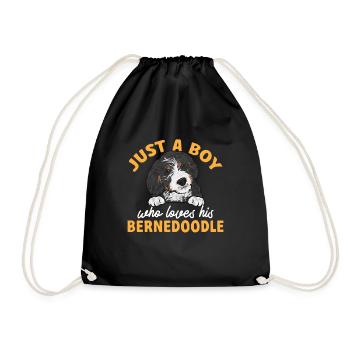 Chien Bernedoodle - Sac de sport léger - noir - Devant