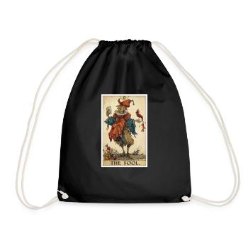 Tarot Cards Tarot Card The Fool The Fool - Drawstring Bag - black - Front