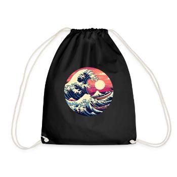 Große Welle La Grande Vague Kanagawa - Sac de sport léger - noir - Devant