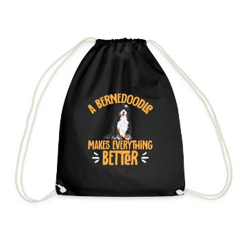 Chien Bernedoodle - Sac de sport léger - noir - Devant