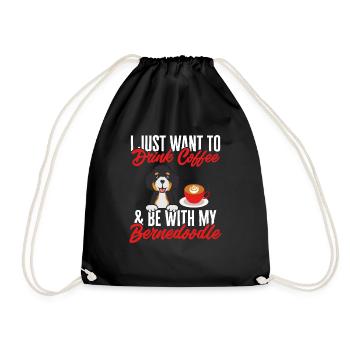 Bernedoodle Hund - Turnbeutel - Schwarz - Vorne