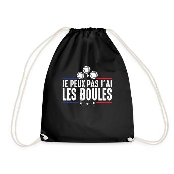 Je Peux pas j'ai les boules Boccia Boule Pétanque - Sac de sport léger - noir - Devant
