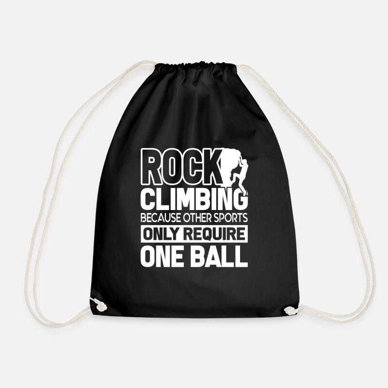 Rock Climbing Love Rock Climbing - Drawstring Bag - black