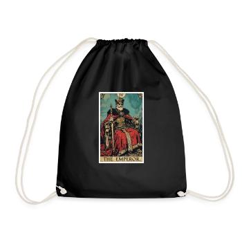 Tarot card The Emperor The Ruler - Drawstring Bag - black - Front