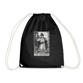 Tarot Card The Magician The Magician - Drawstring Bag - black - Front