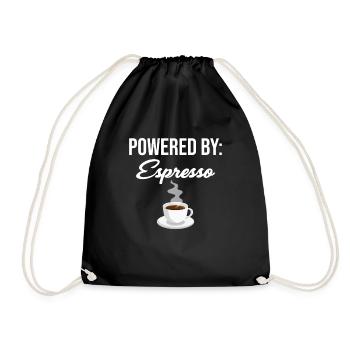 Powered By Espresso Lovers Barista - Drawstring Bag - black - Front