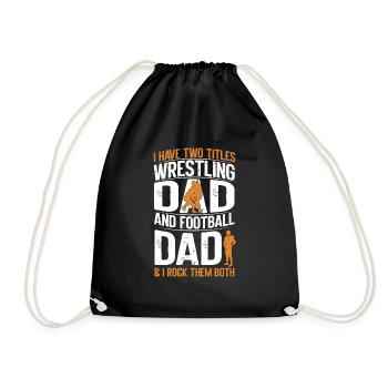 J’ai deux titres : Wrestling Dad et Football Dad - Sac de sport léger - noir - Devant