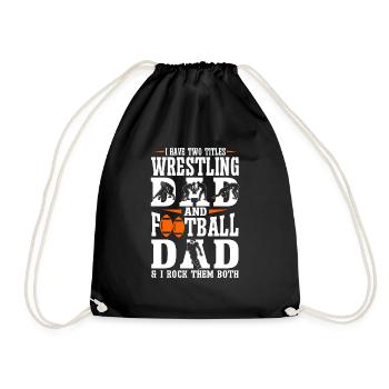 J’ai deux titres : Wrestling Dad et Football Dad - Sac de sport léger - noir - Devant