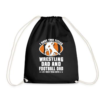 J’ai deux titres : Wrestling Dad et Football Dad - Sac de sport léger - noir - Devant