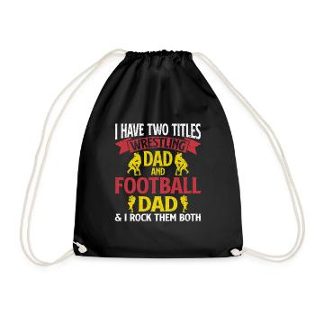 J’ai deux titres : Wrestling Dad et Football Dad - Sac de sport léger - noir - Devant