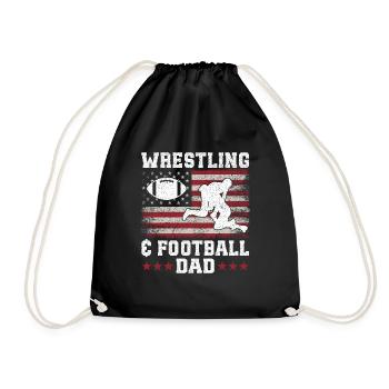 J’ai deux titres : Wrestling Dad et Football Dad - Sac de sport léger - noir - Devant