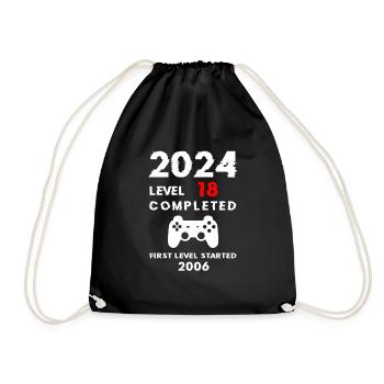2024 Niveau 18 I 18e Anniversaire 2024 Garçons Filles - Sac de sport léger - noir - Devant