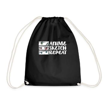 Anime Manga Anime Fille - Sac de sport léger - noir - Devant