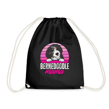 Chien Bernedoodle - Sac de sport léger - noir - Devant