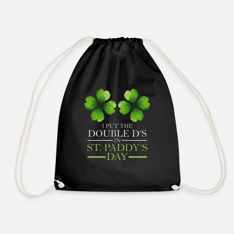 Double Ds sur le trèfle de la Saint-Paddys - Sac de sport léger - noir