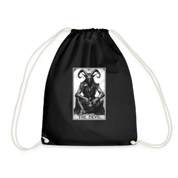 Tarot Cards Tarot Card The Devil The Devil - Drawstring Bag - black - Front