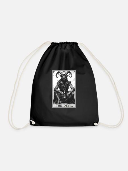 Tarotkarten Tarotkarte The Devil Der Teufel - Turnbeutel - Schwarz