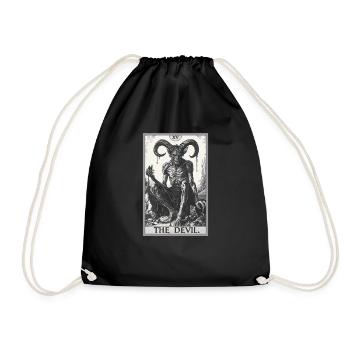 Tarot Cards Tarot Card The Devil The Devil - Drawstring Bag - black - Front