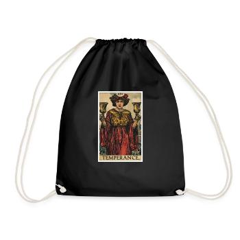 Tarotkarten Tarotkarte Temperance Mäßigkeit - Turnbeutel - Schwarz - Vorne