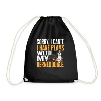 Chien Bernedoodle - Sac de sport léger - noir - Devant