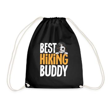 Bernedoodle Dog - Drawstring Bag - black - Front