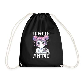 Anime Manga Anime Fille - Sac de sport léger - noir - Devant