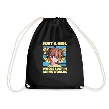 Anime Manga Anime Fille - Sac de sport léger - noir - Devant