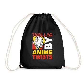 Anime Manga Anime Fille - Sac de sport léger - noir - Devant