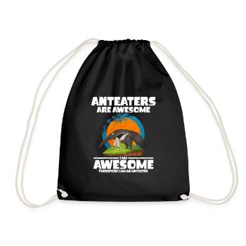 Dear Anteater Gift - Drawstring Bag - black - Front