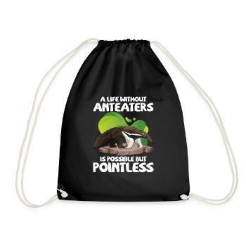 Dear Anteater Gift - Drawstring Bag - black - Front