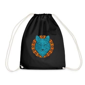 Niedliches Polarfuchs-Geschenk - Turnbeutel - Schwarz - Vorne