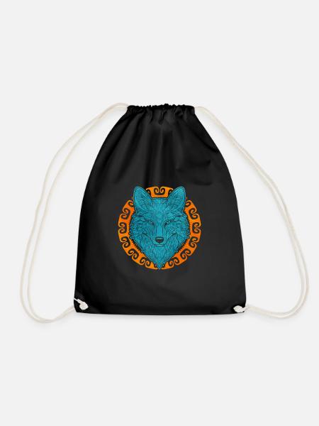 Niedliches Polarfuchs-Geschenk - Turnbeutel - Schwarz