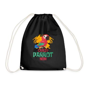 Cadeau de perroquet gris africain - Sac de sport léger - noir - Devant
