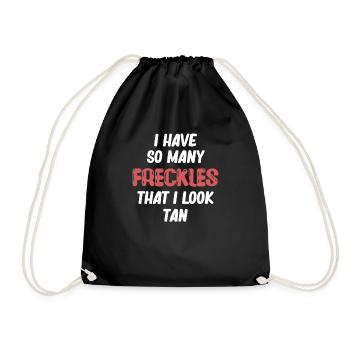 I have so many freckles that I like - Drawstring Bag - black - Front