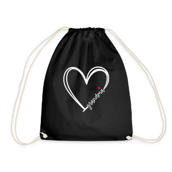 Grand-mère Coeur Femmes Pour Noël Fête Des Mères - Sac de sport léger - noir - Devant
