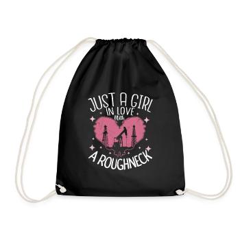 Just A Girl In Love With A Roughneck Oilfield Work - Drawstring Bag - black - Front