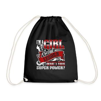 Scouting I'm A Girl Scout - Drawstring Bag - black - Front