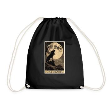 Tarot Cards Tarot Card The Moon The Moon - Drawstring Bag - black - Front