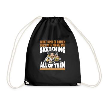 Anime Manga Anime Fille - Sac de sport léger - noir - Devant