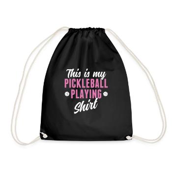 Pickleball -Spieler Das Ist Mein Pickleball - Turnbeutel - Schwarz - Vorne