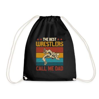 Wrestling Dad Wrestler Männer Vatertag - Turnbeutel - Schwarz - Vorne