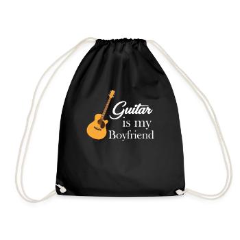 Gitarre Ist Mein Freund, Gitarristin, Musikerin, - Turnbeutel - Schwarz - Vorne