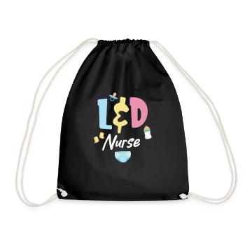 L&d Nurse Nurse - Drawstring Bag - black - Front