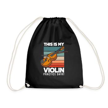 Geige Violine Geigenspieler Violinenspieler - Turnbeutel - Schwarz - Vorne