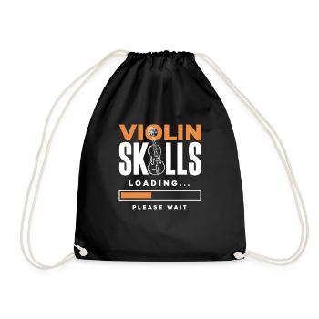 Geige Violine Geigenspieler Violinenspieler - Turnbeutel - Schwarz - Vorne